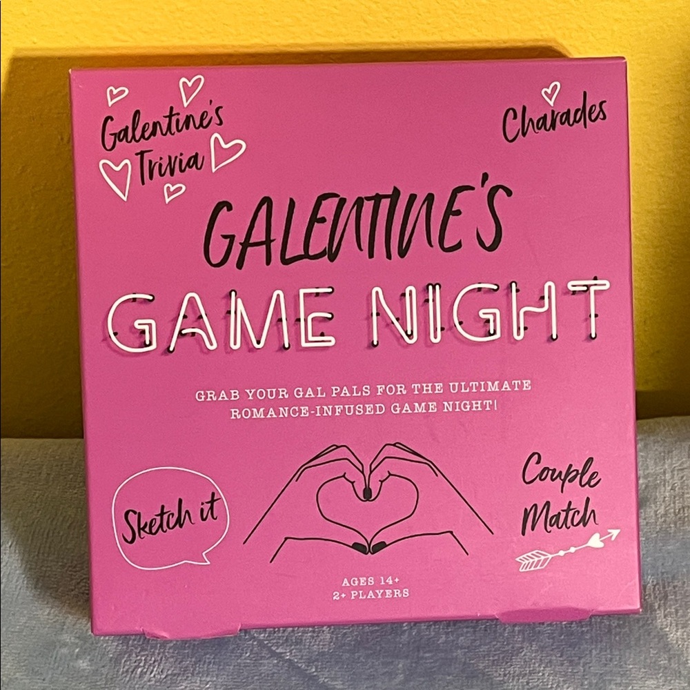 💕 Galentine’s Game Night Box Set Trivia • Charades • Sketch It • Couple Match